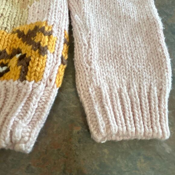 Vintage Kids Teddy Bear Sweater Samantha Taylor Pink with bears front back - Picture 6 of 9